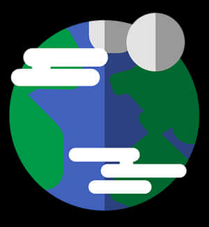 Stylized Earth Graphic PNG image with transparent background