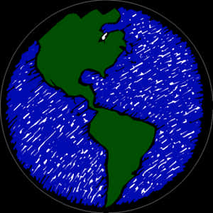 Stylized Earth Illustration PNG image with transparent background