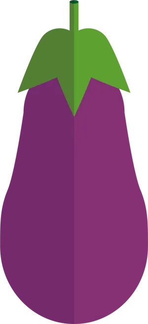 Stylized Eggplant Graphic PNG Image