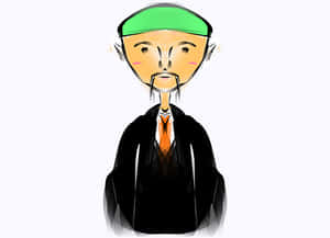 Stylized Elderly Man Illustration PNG image with transparent background