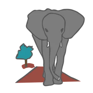 Stylized Elephant Graphic PNG Image