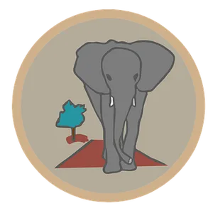 Stylized Elephant Graphic PNG Image