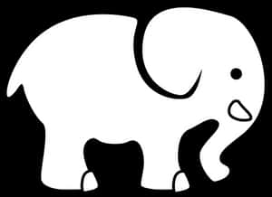 Stylized Elephant Silhouette PNG image with transparent background