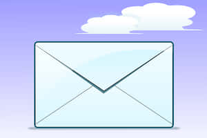 Stylized Email Icon Purple Sky Background PNG image with transparent background