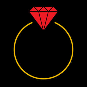 Stylized Engagement Ring Graphic PNG image with transparent background