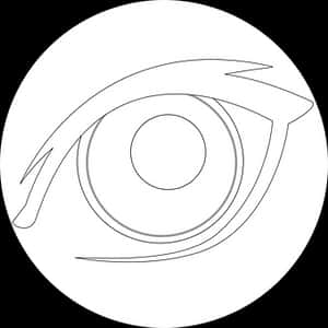 Stylized Eye Line Art PNG image with transparent background