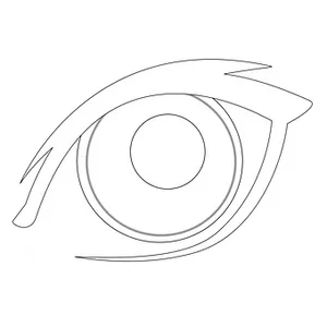 Stylized Eye Line Art PNG Image