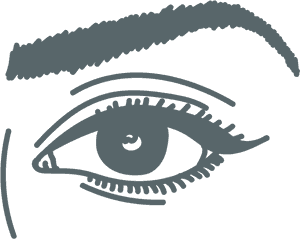 Stylized Eyeand Eyebrow Illustration PNG image with transparent background