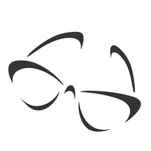 Stylized Eyeglasses Graphic PNG image with transparent background