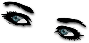 Stylized Eyesand Eyebrows Illustration PNG image with transparent background