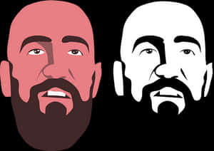 Stylized Facial Portraits PNG image with transparent background