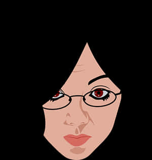 Stylized Female Face Vector PNG image with transparent background