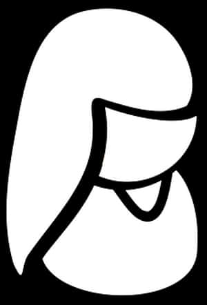 Stylized Female Profile Icon PNG image with transparent background