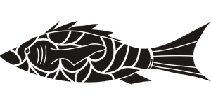 Stylized Fish Silhouette PNG Image