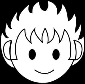 Stylized Flame Hair Character Graphic PNG image with transparent background