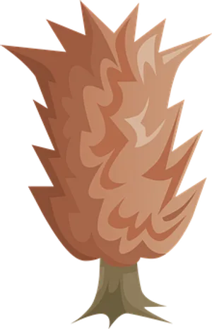 Stylized Flame Tree Illustration PNG Image