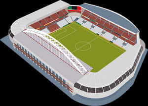 Stylized Football Stadium Illustration PNG image with transparent background