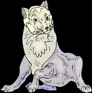 Stylized Fox Illustration PNG image with transparent background