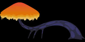 Stylized Fungus Illustration PNG