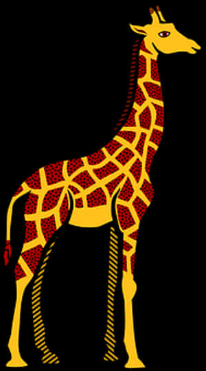 Stylized Giraffe Artwork PNG image with transparent background