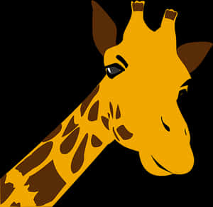 Stylized Giraffe Portrait PNG image with transparent background