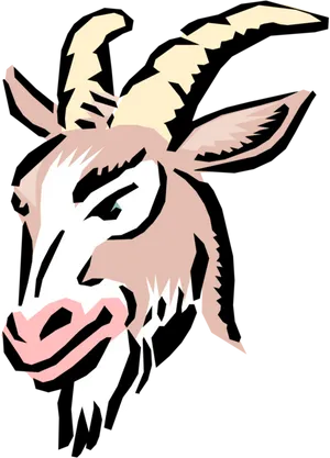 Stylized Goat Graphic PNG Image