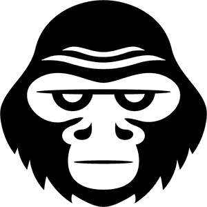 Face,head,smile,clip Art,fictional Character,line Art,black - Gorilla Emoji, HD Png Download PNG image with transparent background