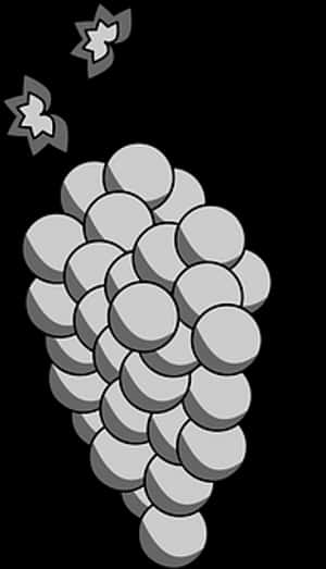 Stylized Grape Cluster Graphic PNG image with transparent background