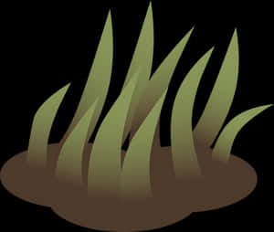 Stylized Grass Vector Illustration PNG with transparent background