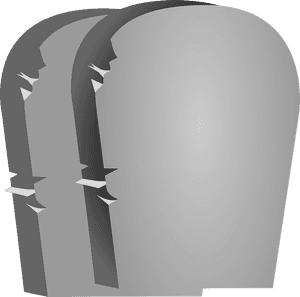 Stylized Gravestone Graphic PNG image with transparent background