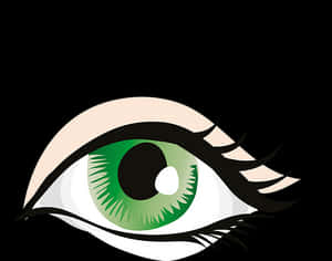 Stylized Green Eye Graphic PNG image with transparent background