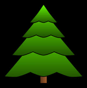 Stylized Green Pine Tree Graphic PNG