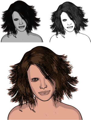 Wig,hairstyle,black Hair - Illustration, HD Png Download PNG image with transparent background