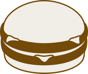 Stylized Hamburger Graphic PNG image with transparent background