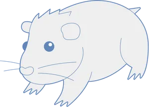 Stylized Hamster Illustration PNG Image