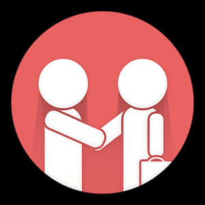 Stylized Handshake Icon PNG image with transparent background