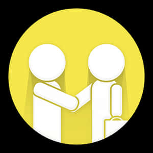 Stylized Handshake Icon PNG image with transparent background
