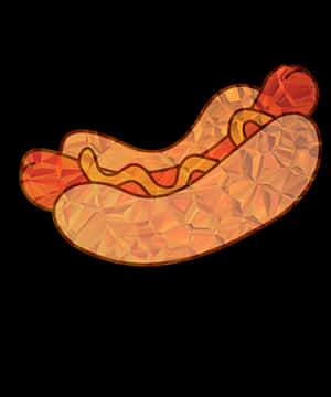 Stylized Hotdog Illustration PNG image with transparent background