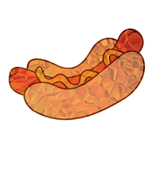 Stylized Hotdog Illustration PNG Image