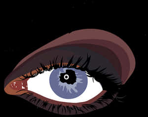 Stylized Human Eye Illustration PNG image with transparent background