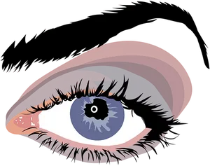 Stylized Human Eye Illustration PNG Image