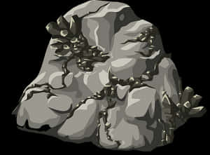 Stylized Illustrationof Rock Formation PNG image with transparent background