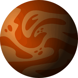 Stylized Jupiter Illustration PNG image with transparent background