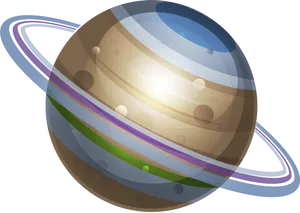 Stylized Jupiter Illustration PNG Image