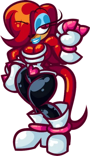 Stylized Knuckles Echidna Artwork PNG Image