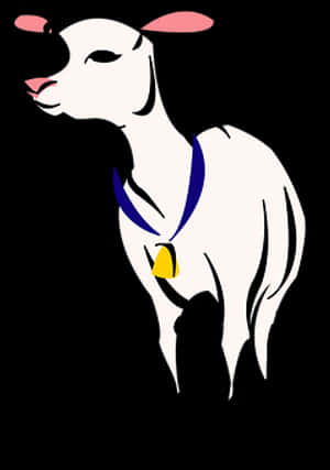 Stylized Lamb Illustration PNG