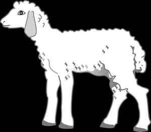 Stylized Lamb Illustration PNG