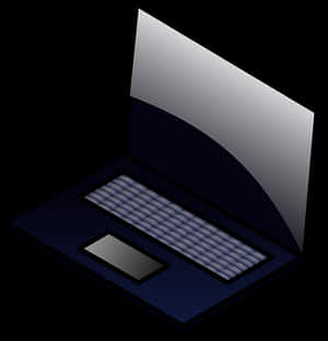 Stylized Laptop Graphic PNG with transparent background