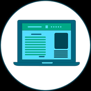 Stylized Laptop Icon PNG with transparent background