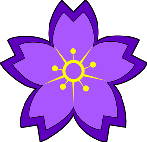 Stylized Lavender Flower Illustration PNG image with transparent background